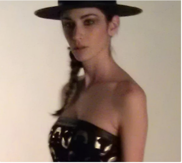 Behind the Scenes - Hand Cut Leather, Suede and Silk Organza Dress